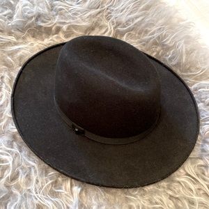 The Kooples Black Felt Brimmed Hat, Made in France